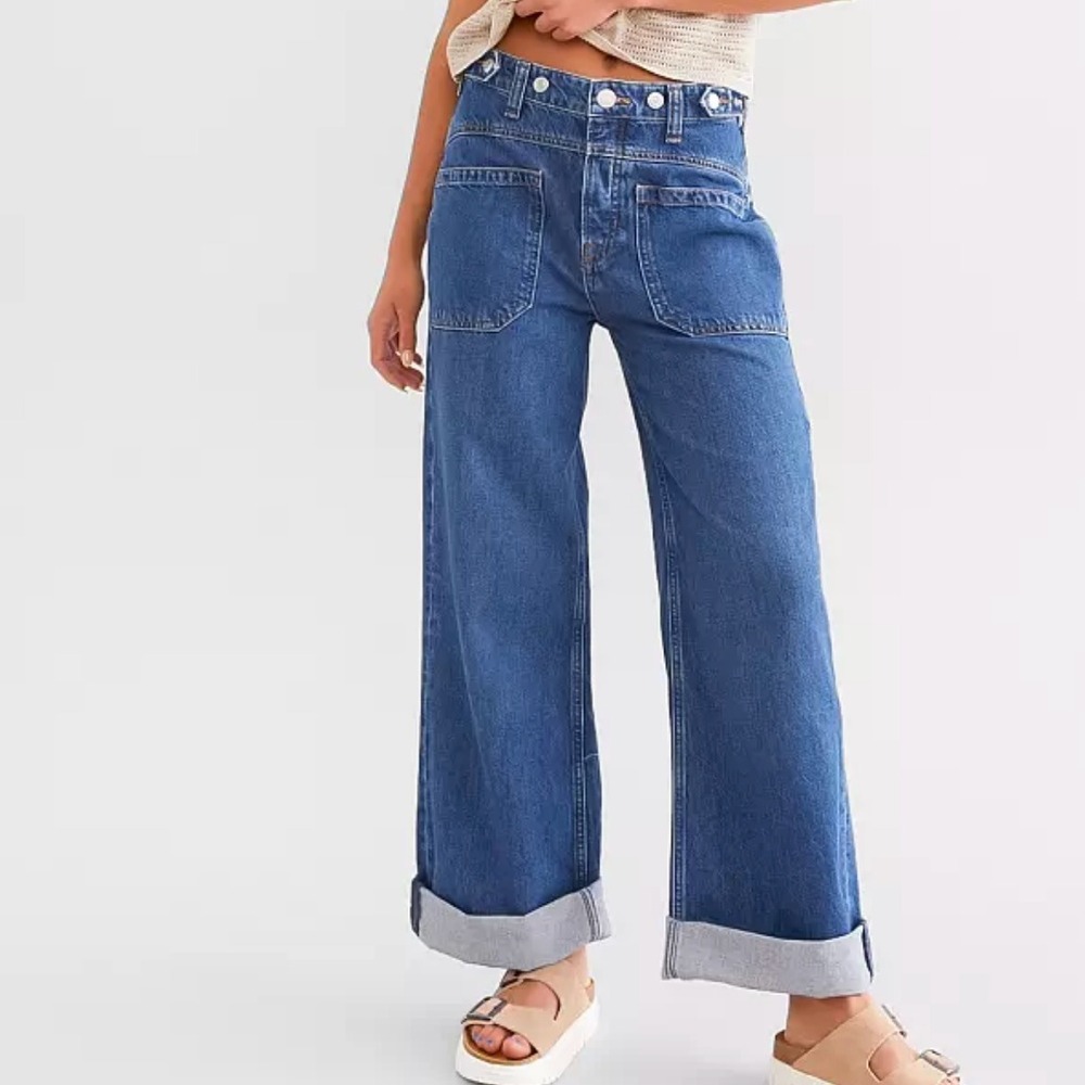 Free People Indigo Flare Jeans